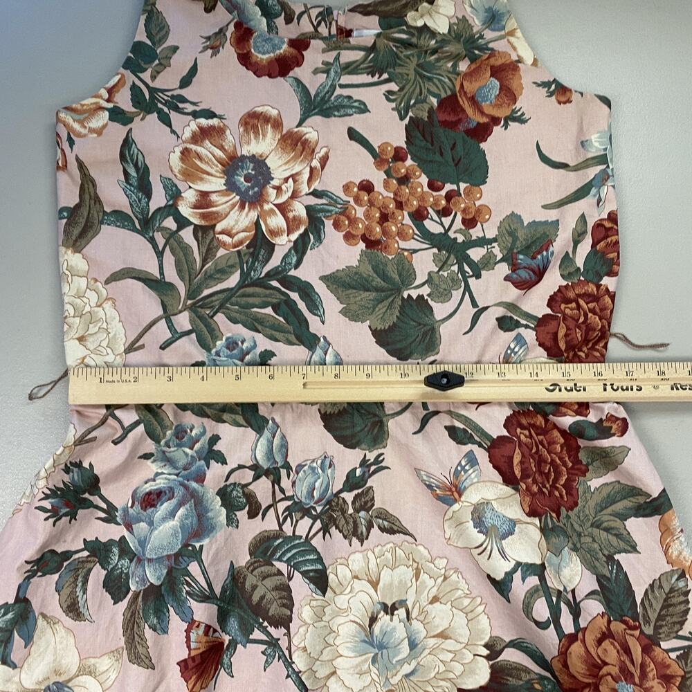 Vtg Sabino Dress Womens Medium Romantic Botanical Floral Cottagecore 80s Pockets - Picture 10 of 16